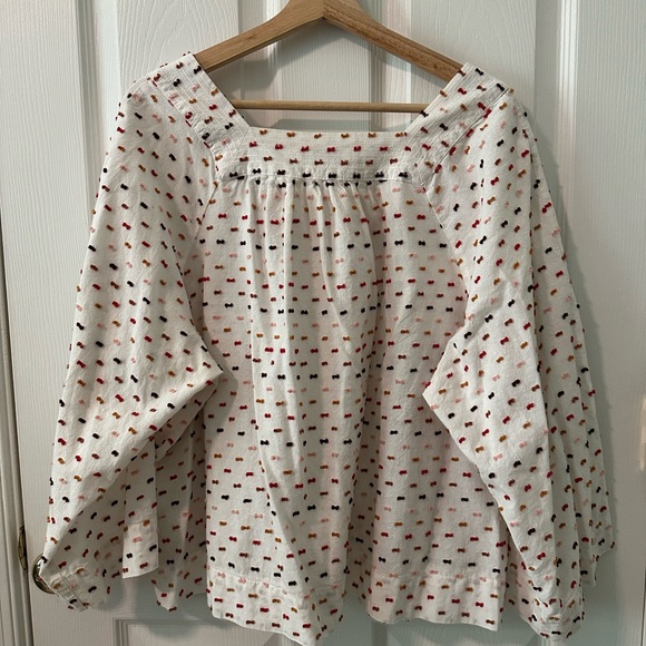 Madewell Square-Neck Top in Clipdot size XL - Picture 4 of 6